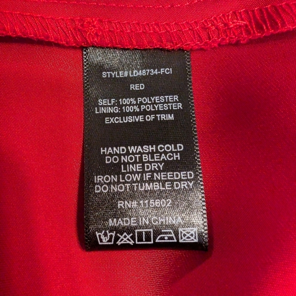 Lush Sexy Red Satin Midi Slip Dress Size Medium - Picture 9 of 9